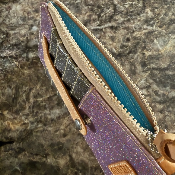 Consuela Glitter card organizer wallet and matching change pouch with - Picture 6 of 7